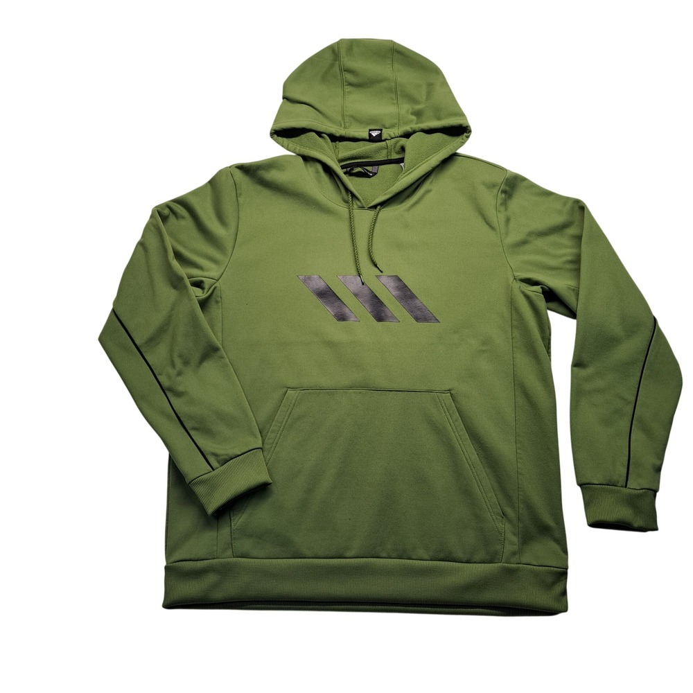 Adidas Basketball Club‎ Hoodie Mens XL Olive Green Excellent ClimaWarm Pullover
